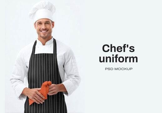 Chef Uniform Mockup Design PSD