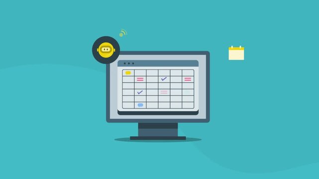 Intelligent automation workflow, AI assistant operates project updates, task tracking spreadsheet, calendar scheduling, enterprise email optimize efficiency.