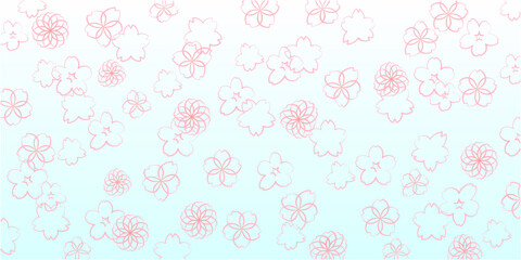 桜の花の背景素材イラスト
