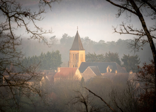 Village church at Nabirat, France