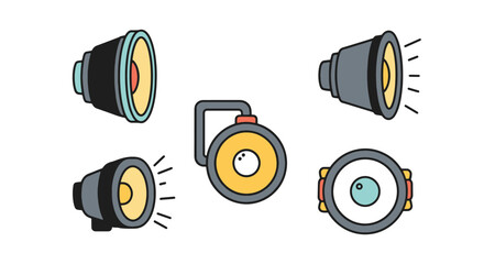 Headlamp Line art minimal abstract style