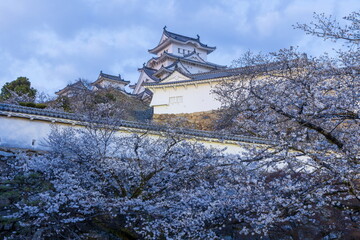 夕暮れの姫路城　兵庫県姫路市にて