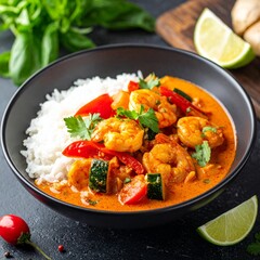 Thailand &ndash; Rotes Curry mit Garnelen und Gem&uuml;se
