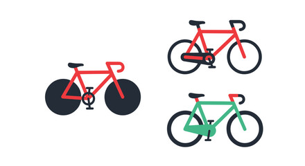 Fototapeta premium Model Bicycle Line minimal creative color vector