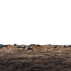 Dark Ground with Rocky Terrain on transparent background