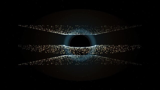 Gargantua Supermassive Black Hole with Gravitational Lensing 4K Seamless Loop