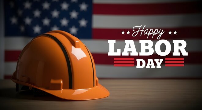 Happy labor day celebration honoring american workers and labor rights