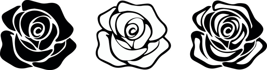 Rose motifs for tattoo flash