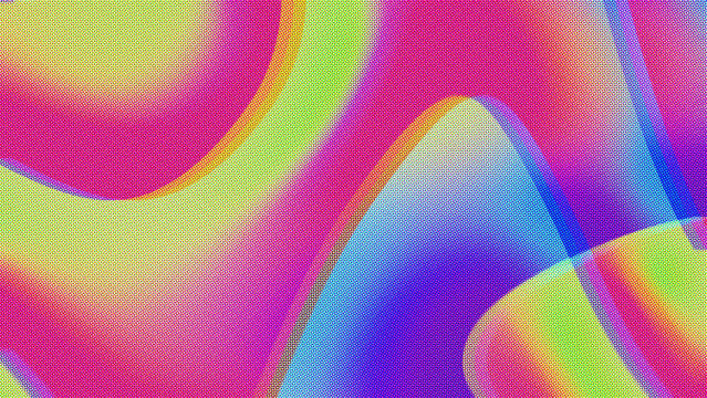 Vibrant Liquid Swirl Pattern in Neon Pink, Yellow, Blue for Trippy Y2K Aesthetic, retro lo-fi half tone CMYK printer effect