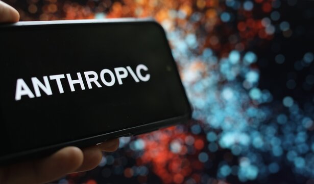 Anthropic AI logo is seen displayed on a smartphone screen. 27.02.2026 Minsk Belarus
