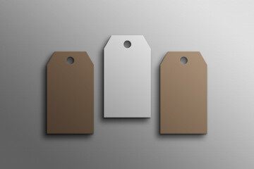 Multi Color Clothing Tag Mockup