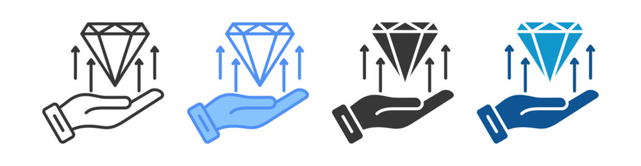 Obraz premium Value Creation Icon Set Multiple Style Collection