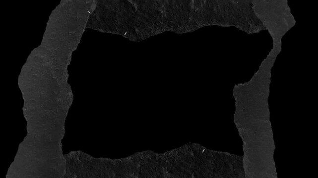 Retro Torn Paper Edge Stop Motion Animation Overlay with Vintage Ripped Texture Effect