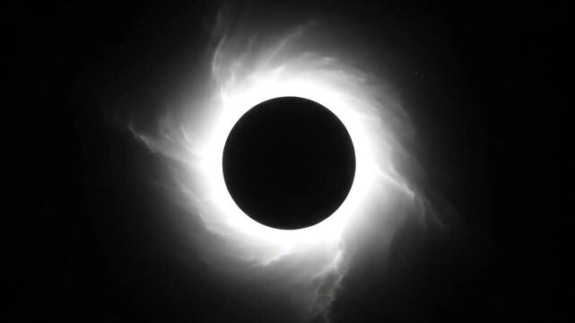 Solar eclipse dramatic view of sun obscured by moon in the daytime sky