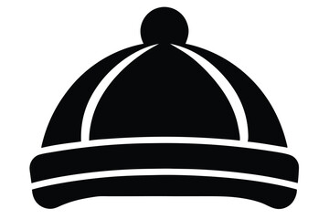 Fototapeta premium beanie silhouette line art vector illustration