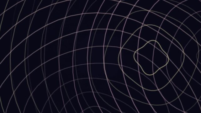 Abstract White Lines on Black Background.