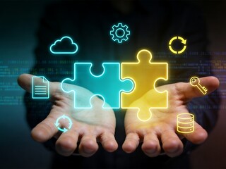 Obraz premium Integrated Cloud Solutions: Seamless Data Connectivity for Modern Businesses