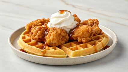 chicken waffles plate 