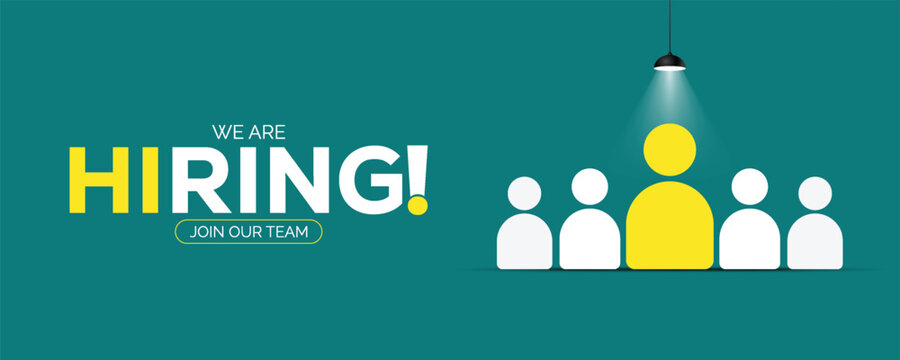 We are hiring. We're hiring creative concept. Hiring creative work. open vacancy design template, Hiring social media poster Template