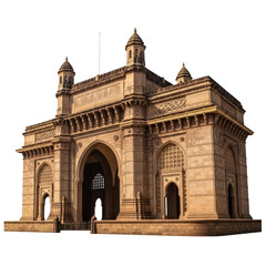 The iconic gateway of india standing tall at the waterfront in mumbai.