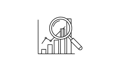 Analysis Line Icon Vector &ndash; Business & Data Symbol