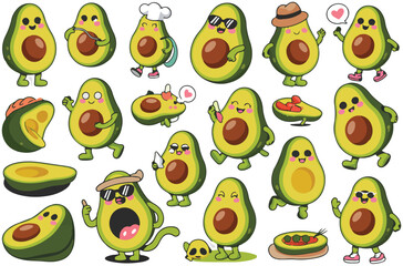 Seamless cute fruit and animal cartoon pattern illustration