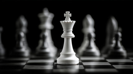 White king chess piece for business leadership and competitive strategy