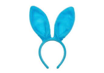 Obraz premium Vibrant blue bunny ears headband for playful fashion and fun