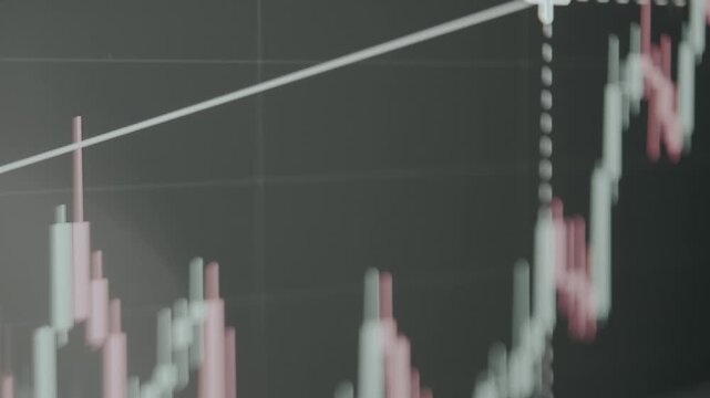 Financial candlestick chart featuring Fibonacci retracement levels