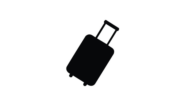 Black suitcase icon vector