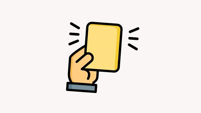 Yellow card Animation Icon