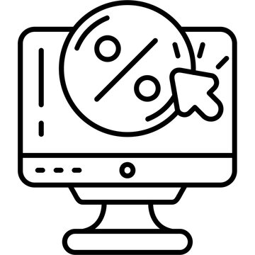 Click through rate Outline Icon
