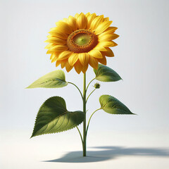 シンプルに飾られた向日葵の生命力