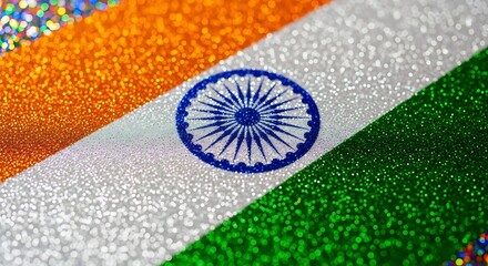 Glittery Indian Flag