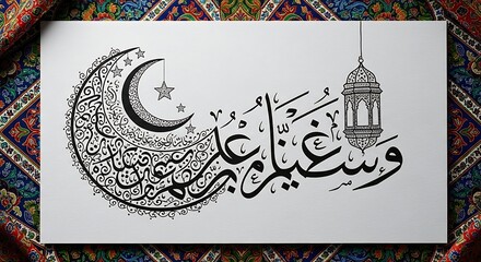 Ramadan Kareem Calligraphy Art