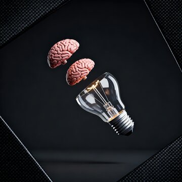 Illuminated Insight: Exploded Brain Filament Light Bulb Desi