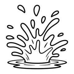Obraz premium Water Splash: A captivating illustration showcases a splash of water, depicting the dynamic movement and energy of the liquid as it interacts with the surrounding area.