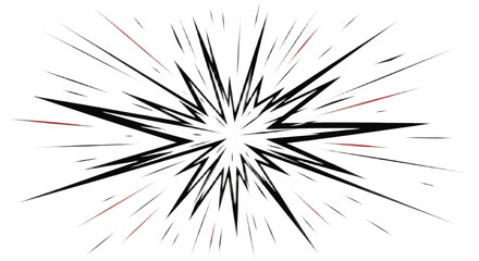 Naklejka premium Abstract Crimson and Black Radial Burst – High Impact Energy Rays Background