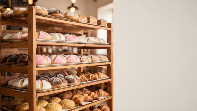 Panaderia Shelves with Conchas