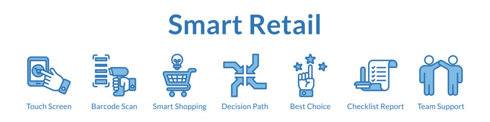 Obraz premium Smart Retail Technology with Touchscreen Interface AI Recommendations Expert Guidance and Intelligent Shopping Assistance