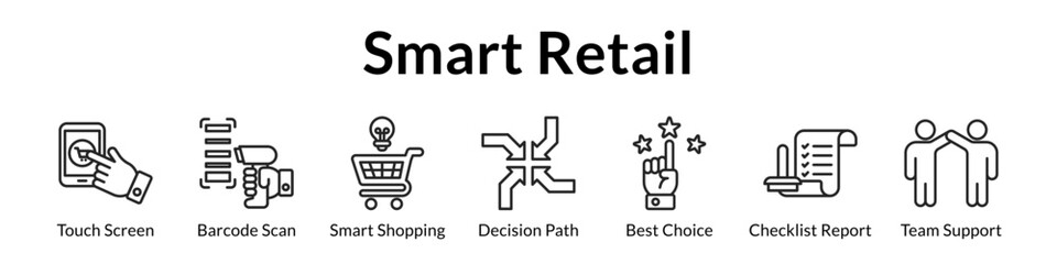 Obraz premium Smart Retail Technology with Touchscreen Interface AI Recommendations Expert Guidance and Intelligent Shopping Assistance