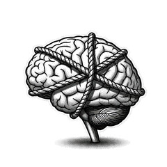 Fototapeta premium Detailed anatomical illustration of the human brain with labeled regions