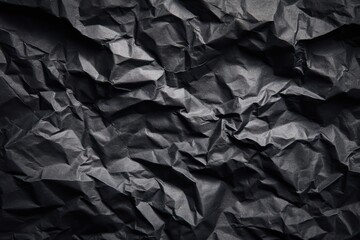 Textured background of wrinkled black paper