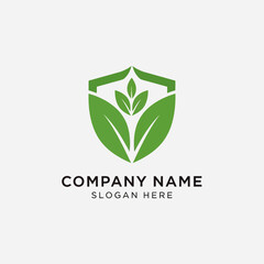 Obraz premium Green Leaf Logo Template Design Element.