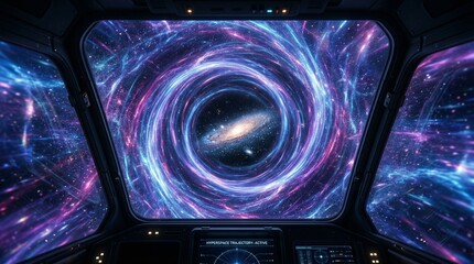Stunning View of a Cosmic Wormhole Galaxy Seen Through Spacecraft Window