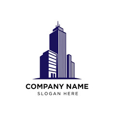 Modern Skyscraper Building Corporate Office Logo.