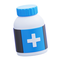 Obraz premium medicine bottle 3d icon illustration