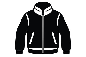 fleece jacket silhouette line art vector illustration © kanchanrani