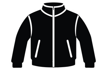 fleece jacket silhouette line art vector illustration © kanchanrani