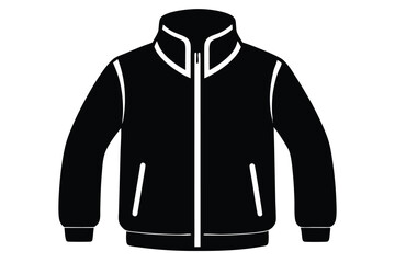 fleece jacket silhouette line art vector illustration © kanchanrani